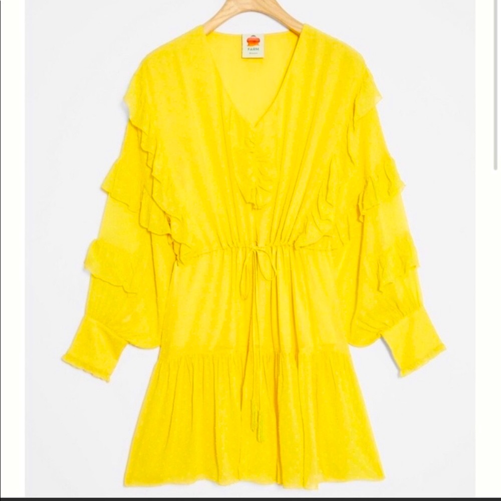 Gorgeous Farm Rio Dress in bold yellow - Picture 5 of 8